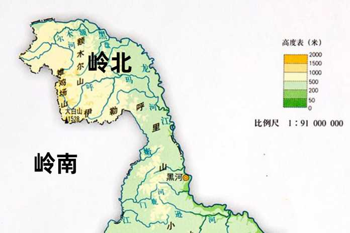 嫩江-雉雞場山-伊勒呼裡山一線是內蒙古和黑龍江的分界線