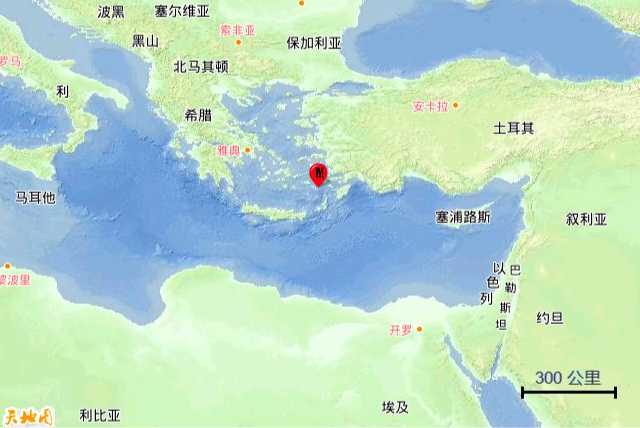 塞普勒斯位於地中海東部