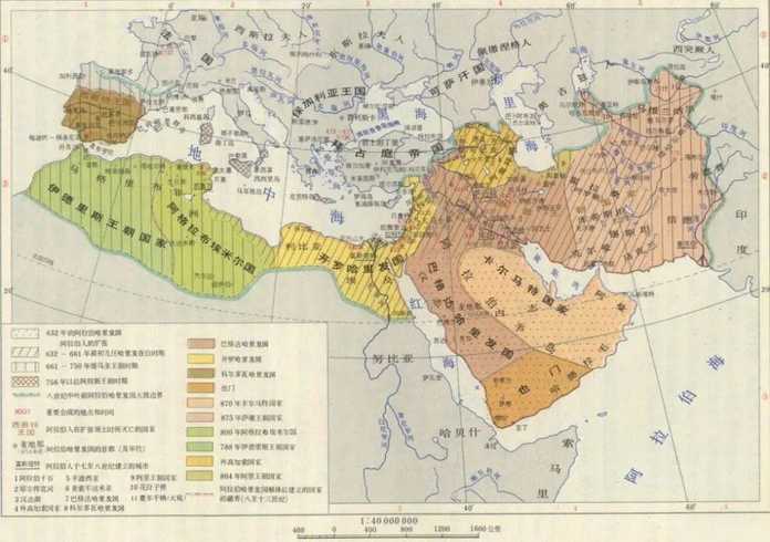 阿拉伯帝國佔據的地區